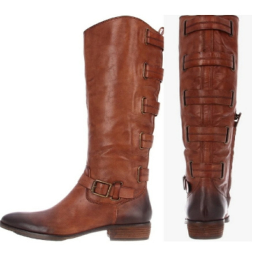 Arturo Chiang Burnished Leather Boots Size 9.5